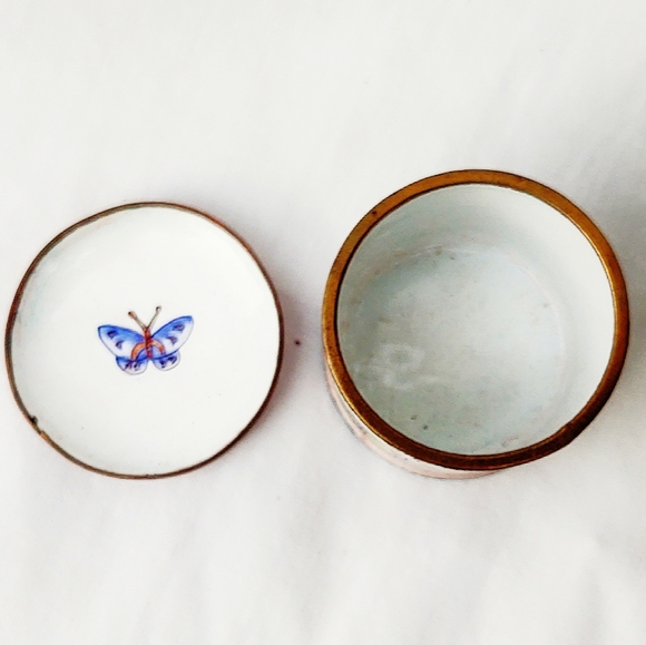 Vintage Empress Arts Enamel Hand-painted Lidded Box - Picture 4 of 6